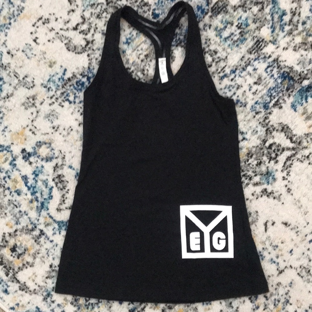 Black Lululemon x YEG cycle Tank
